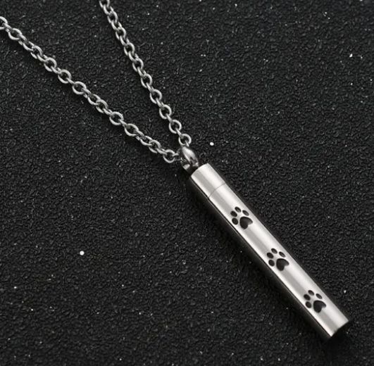 Dog Paw Capsule Necklace