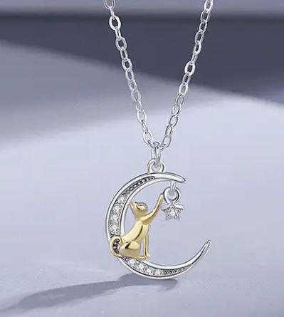 Cat Moon Necklace