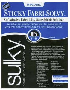 Sulky Sticky Fabi-Solvy Printable