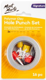 Mont Marte Clay Hole Punch Set 16pc