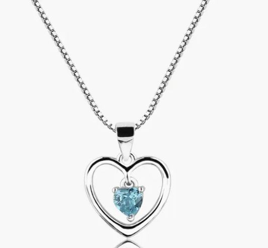 Dancing Heart Birthstone Necklace