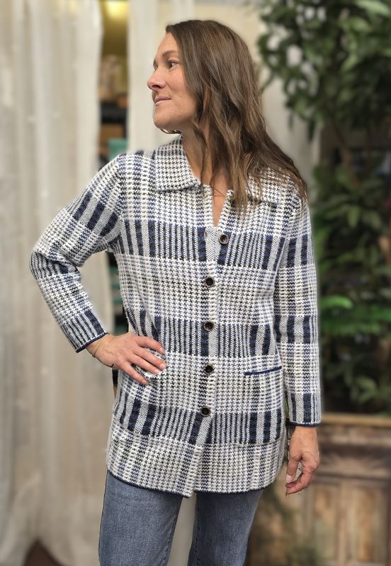 Moffi Navy Cardigan