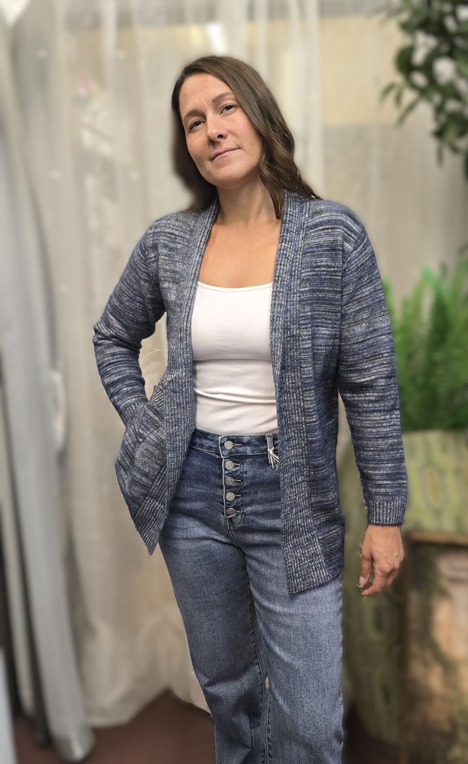 Moffi Blue Cardigan