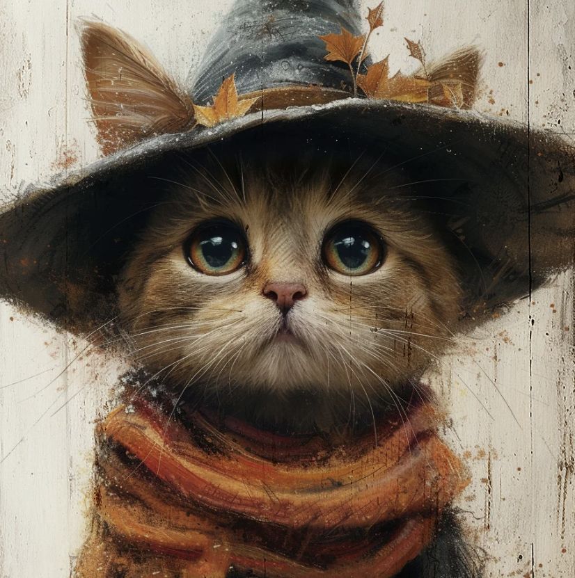 Fall Cat in Hat