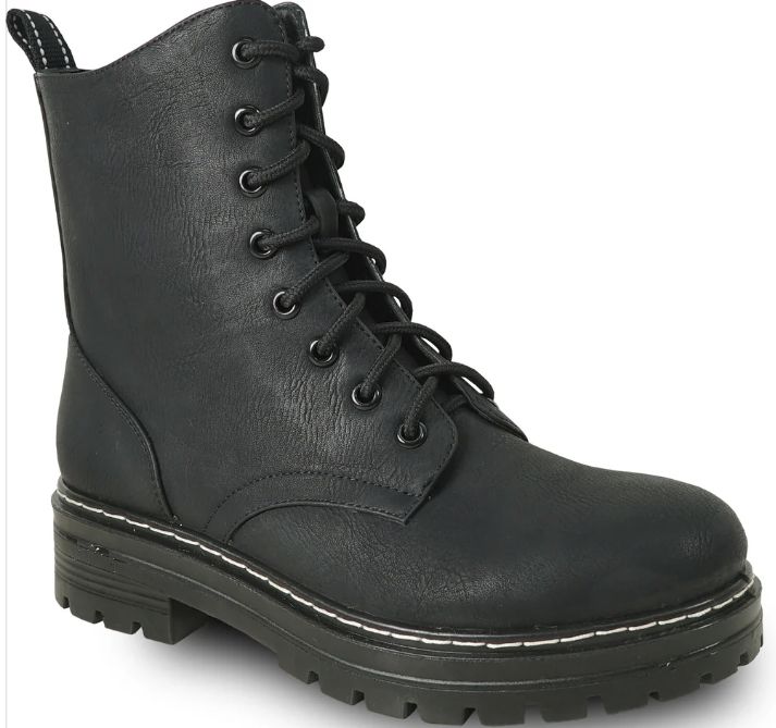 Black Lace/Zip Boot