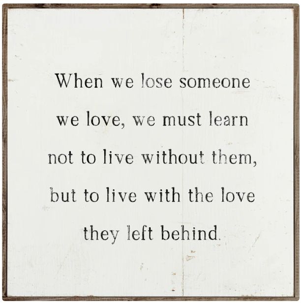 When We Lose Someone