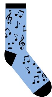 Mojja Socks - S/M Music Notes