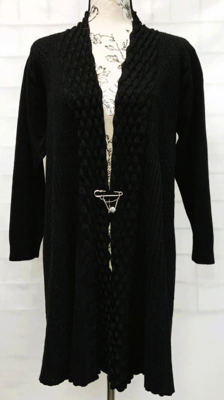Feathered Lapel Cardigan