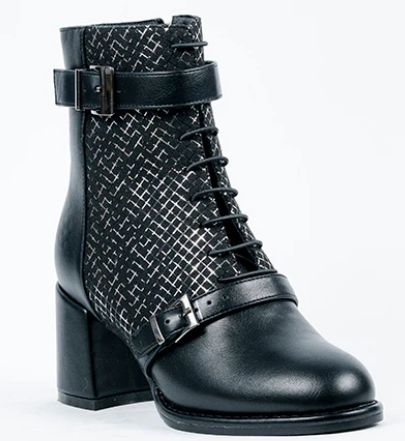 Black Buckle Detail Boot