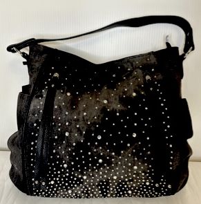 Double Zip Denim Bling Purse