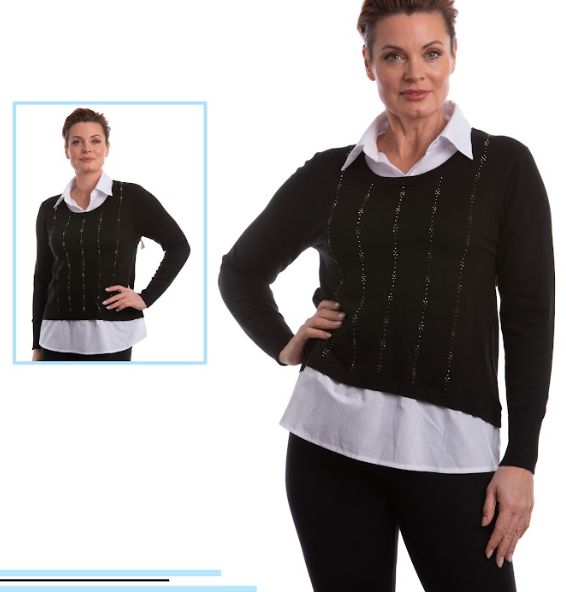 Mock Layered Sweater