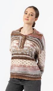 Rosewood Button Sweater