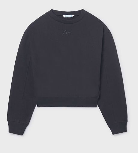MYRL Blk Crop Sweatshirt