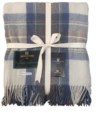 Stewart Muted Blue Deluxe Blanket