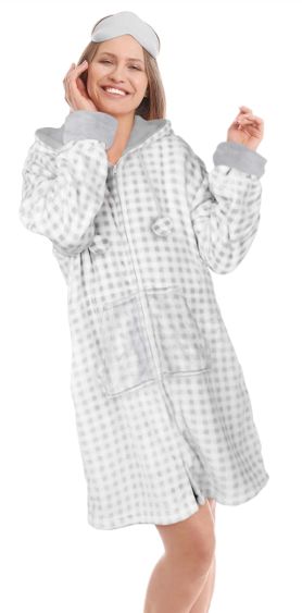 Check hooded Lounger