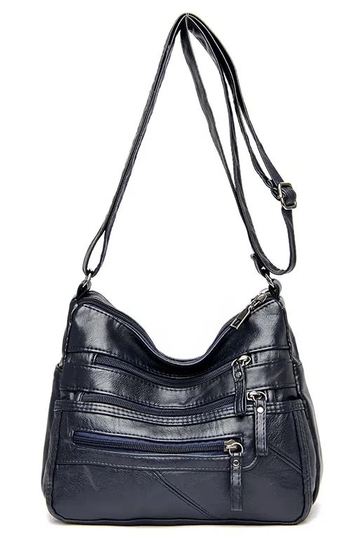 All the Zips Handbag Navy
