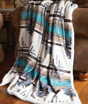 Wrangler Lone Mountain Plush Throw