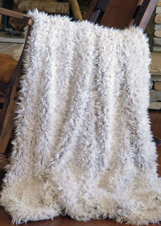 Shaggy Plush Fur Throw