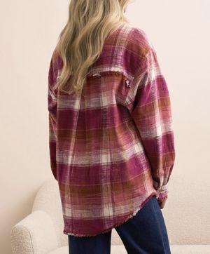 Tribal Plaid Shirt wFringe