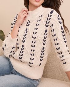 Tribal Cable Detail Sweater