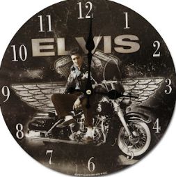 Elvis Motorcycle Clock