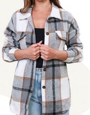 Short Plaid Shacket
