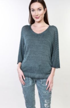 Moda Elegante Teal Top