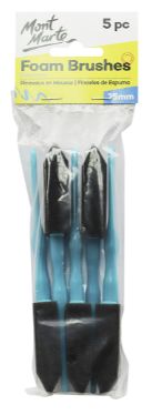 Mont Marte Foam Hobby Brush 25mm 5pc