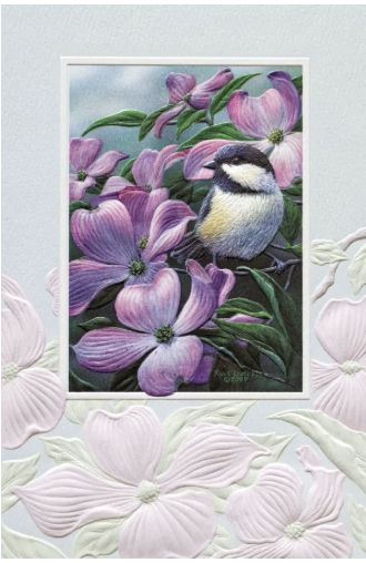 PPress Chickadee on Dogwood