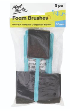Mont Marte Foam Hobby Brush 50mm 5pc