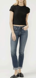 Suki Curvy Straight Leg Cuff Jean