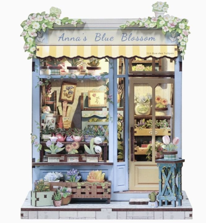 DIY BookNook - Annas Blue Blossom