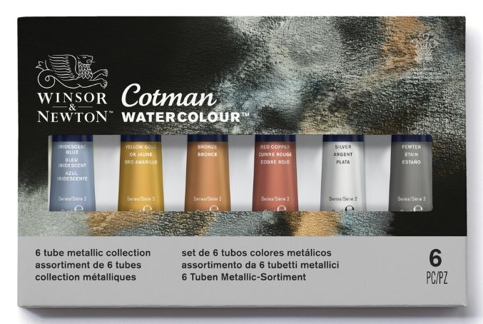 Windsor &amp; Newton Cotman Watercolor Metallic Set of 6