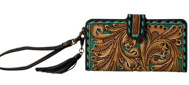 Myra Handtooled Wristlet