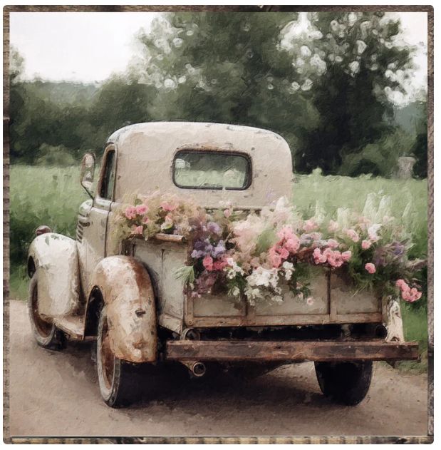LHH Old Floral Truck Back View
