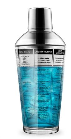 Cocktail Shaker with Recipes