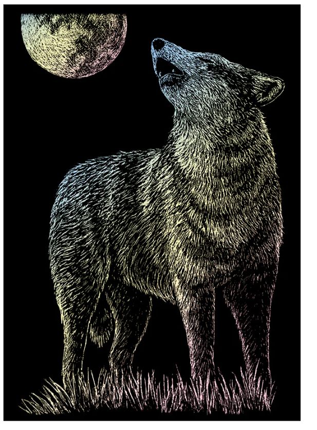 Mini Engraving - Lone Wolf