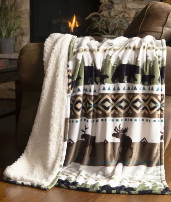 Hidden Lake Plush Throw