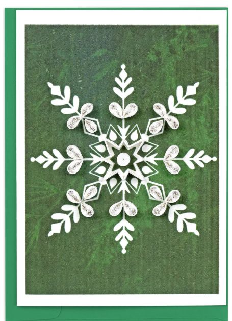 Quilling Card - Gift Encl - Snowflake on Pine