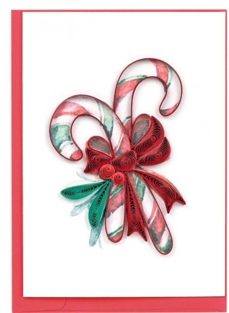 Quilling Card - Gift Encl - Candy Canes