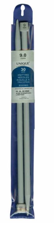 Single Point Knitting Needles 12&quot; Plastic - 9.0mm