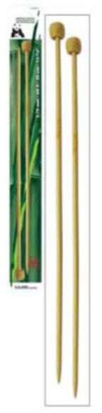 Single Point Knitting Needles 14″ Bamboo - 3.75mm