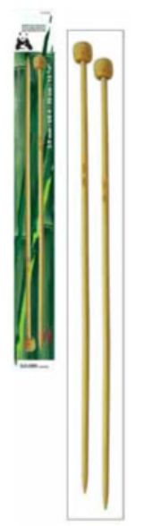 Single Point Knitting Needles 14″ Bamboo - 3.5mm