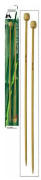 Single Point Knitting Needles 14″ Bamboo - 3.25mm