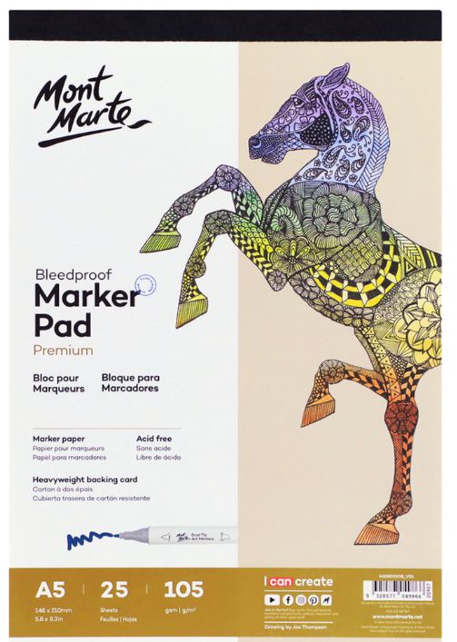 Mont Marte Bleedproof Marker Pad A5