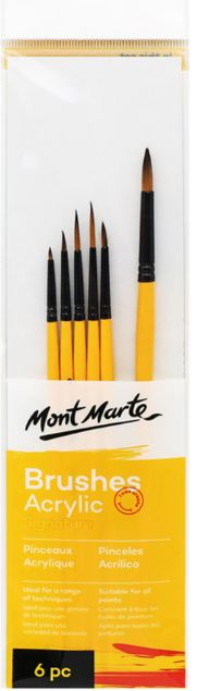 Mont Marte Acrylic Brush Signature 6pc