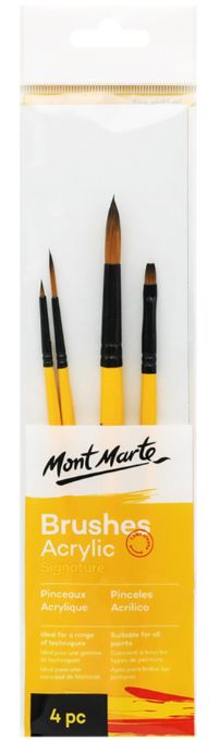 Mont Marte Acrylic Brush Signature 4pc