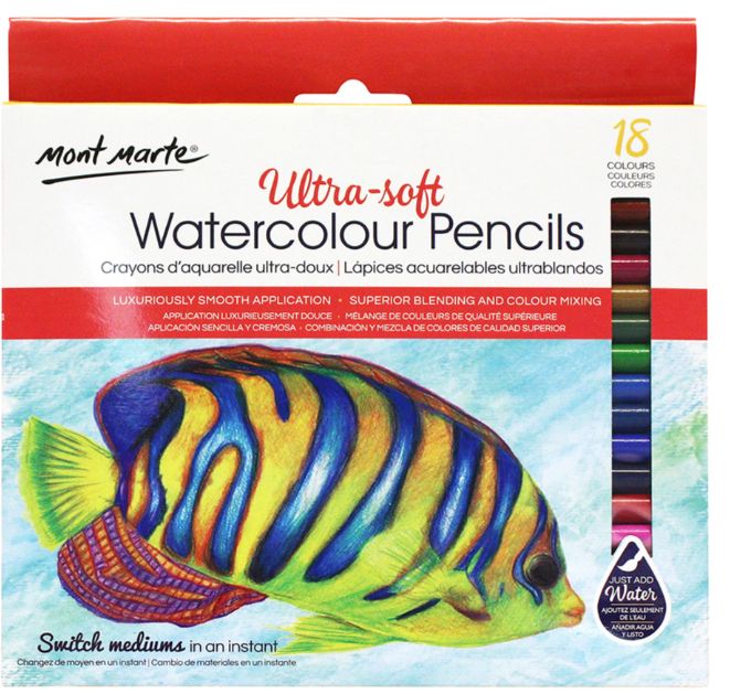 Mont Marte Ultra Soft Watercolor Pencil 18