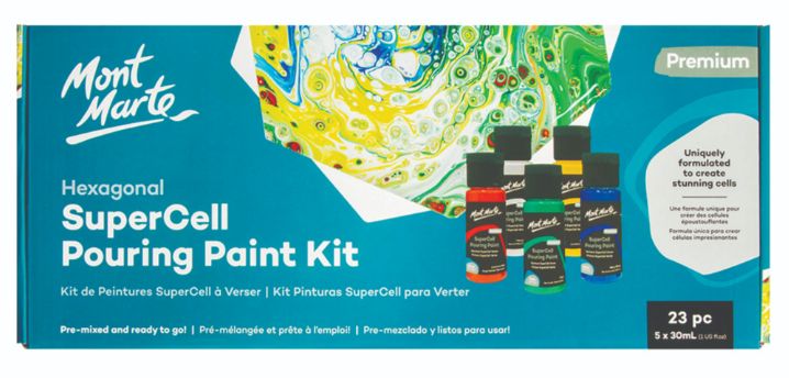 Mont Marte SuperCell Pouring Paint Set 23pc
