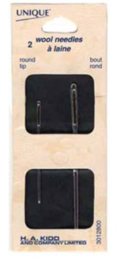 Round Tip Wool Needles - Steel 2pc
